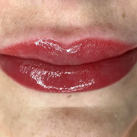 lipstick lip tattoo