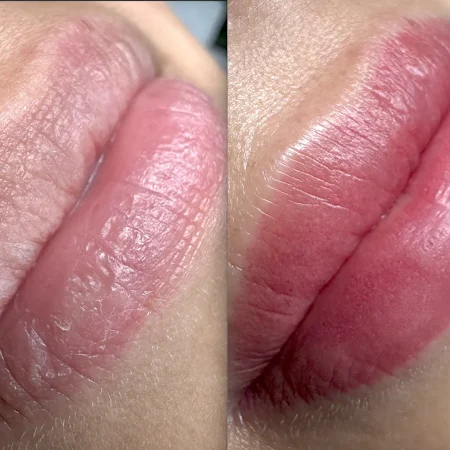 permanent lip tattoo