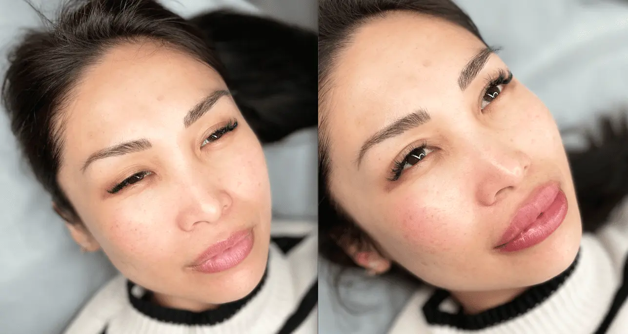 ombre lips tattooing